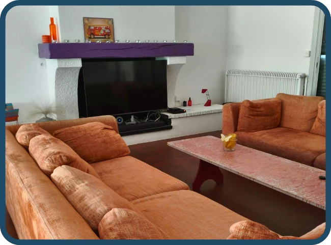 Espace grand écran en famille